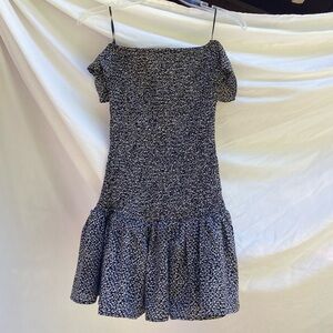 Vintage Havana NWT black and white floral mini dress, size small